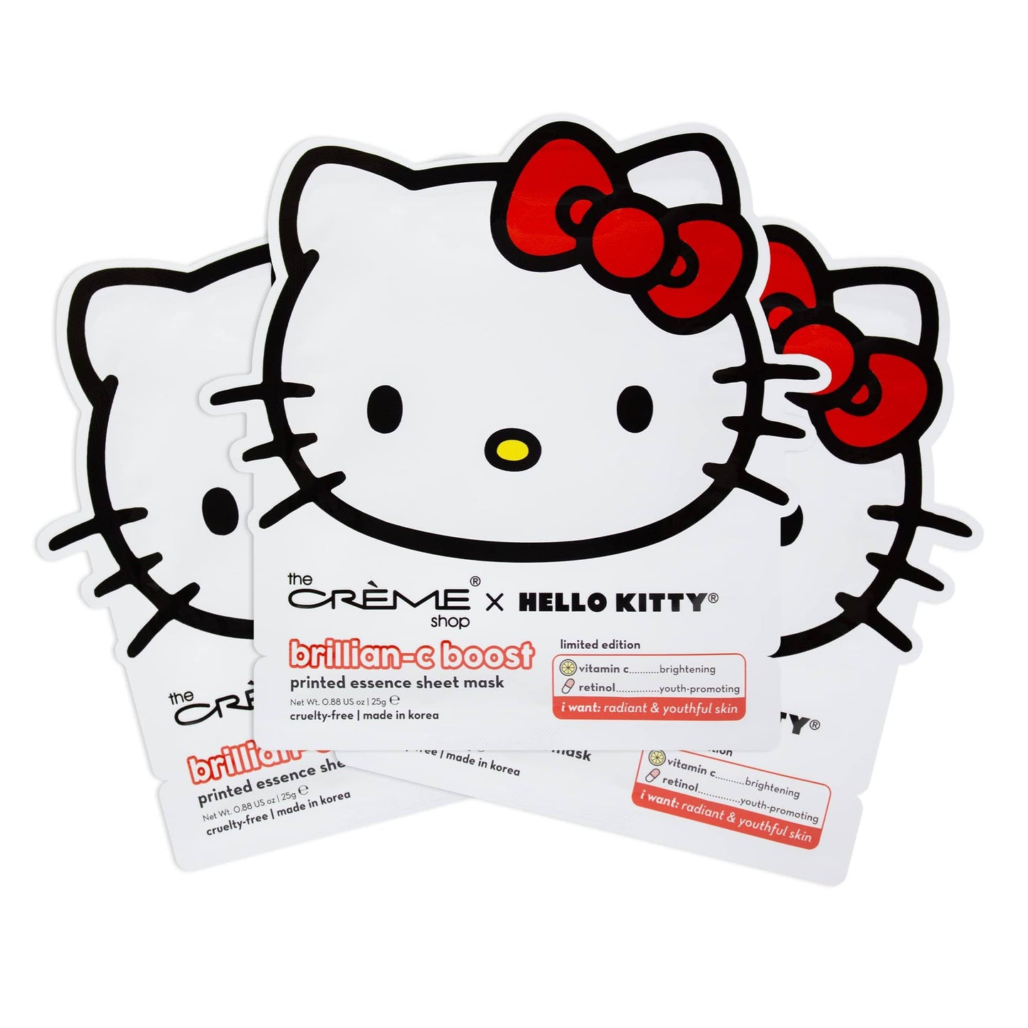 The Crème Shop x Hello Kitty Brillian-C Boost Printed Essence Sheet Mask