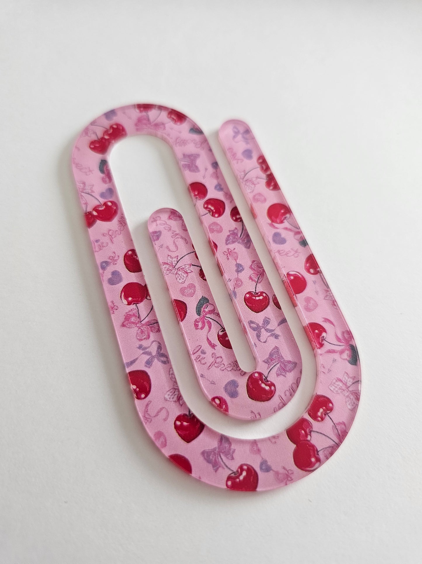 JUMBO Bookmark - Paperclip (Sweet Cherries)