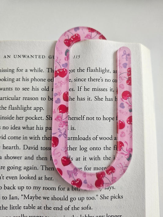 JUMBO Bookmark - Paperclip (Sweet Cherries)